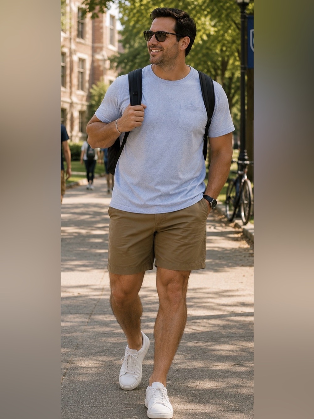 Men's Tan Shorts Hybrid Shorts Chaps Size 40